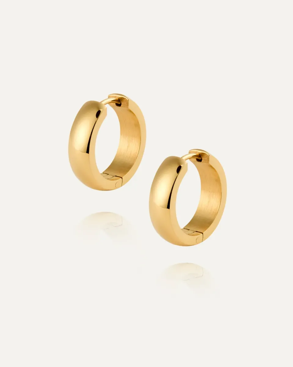Mockberg Chunky Hoops Large øredobber 18 mm gull
