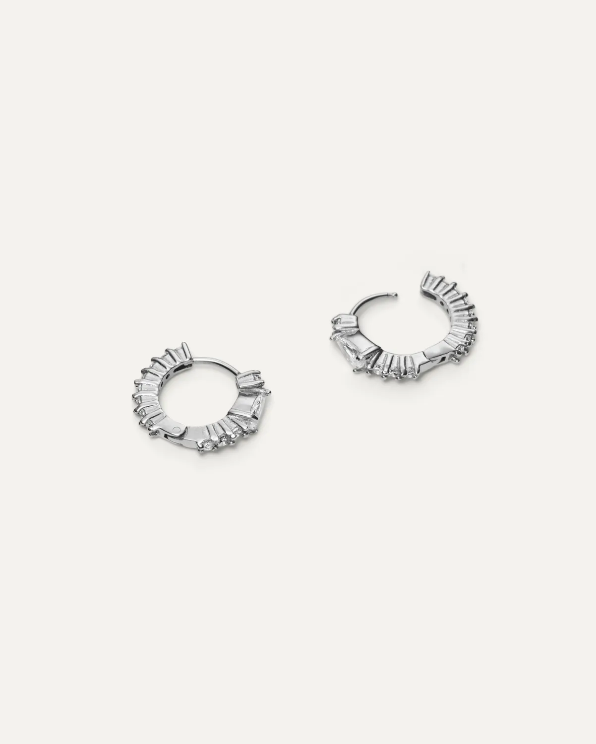 Mockberg Juliette Steel Hoops ringer sølv 10 mm zirkonia