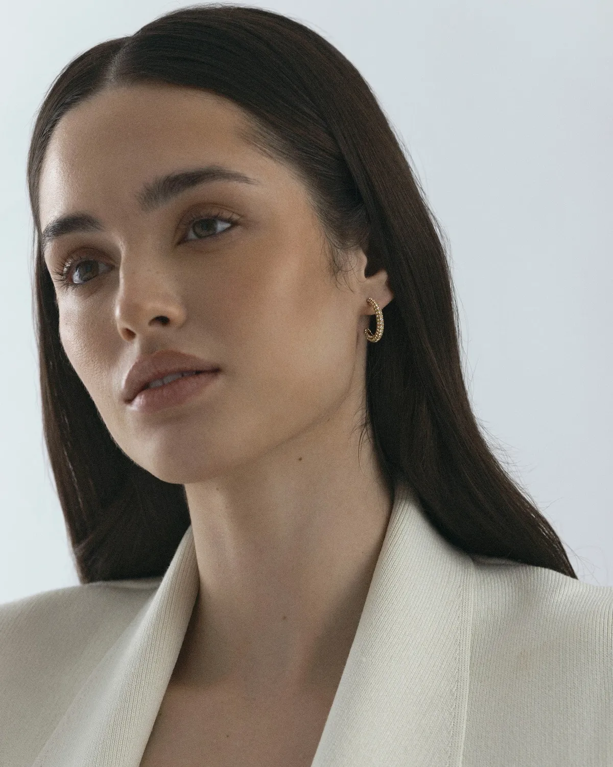 Mockberg Pavé Eternal Large Earrings øredobber gull 20 mm