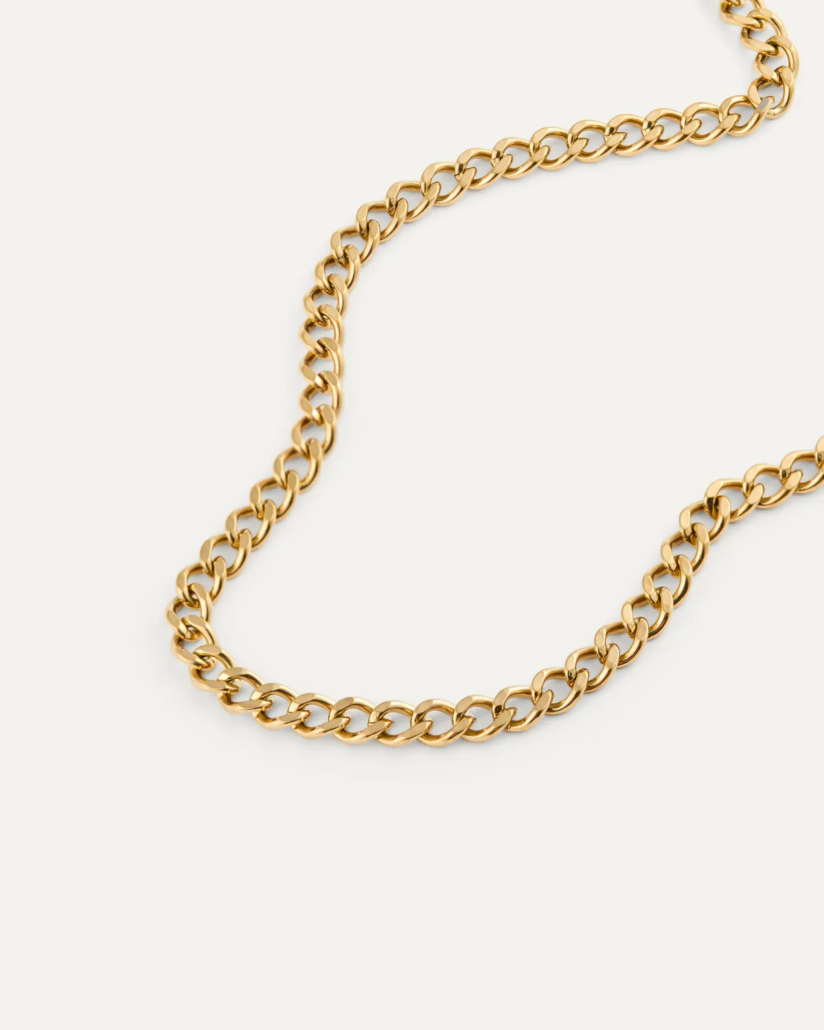 Mockberg Curb Chain halskjede gull 450 millimeter