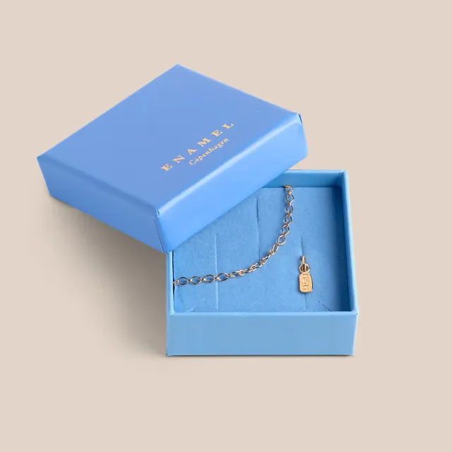 Enamel Mom charm armbånd gavesett gull