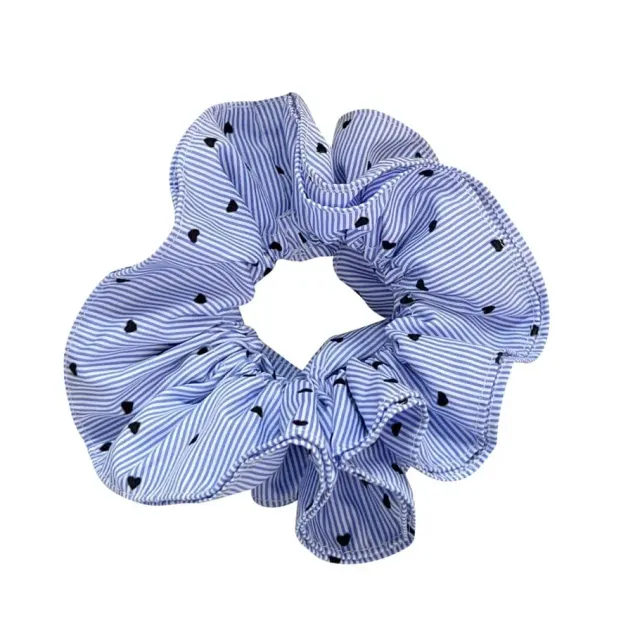 Mea Nani Jewellery French Blue scrunchie stripet