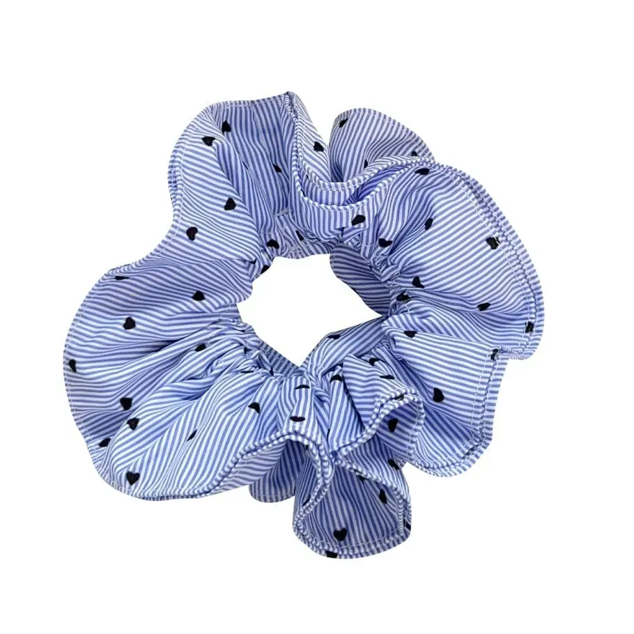 Mea Nani Jewellery French Blue scrunchie stripet