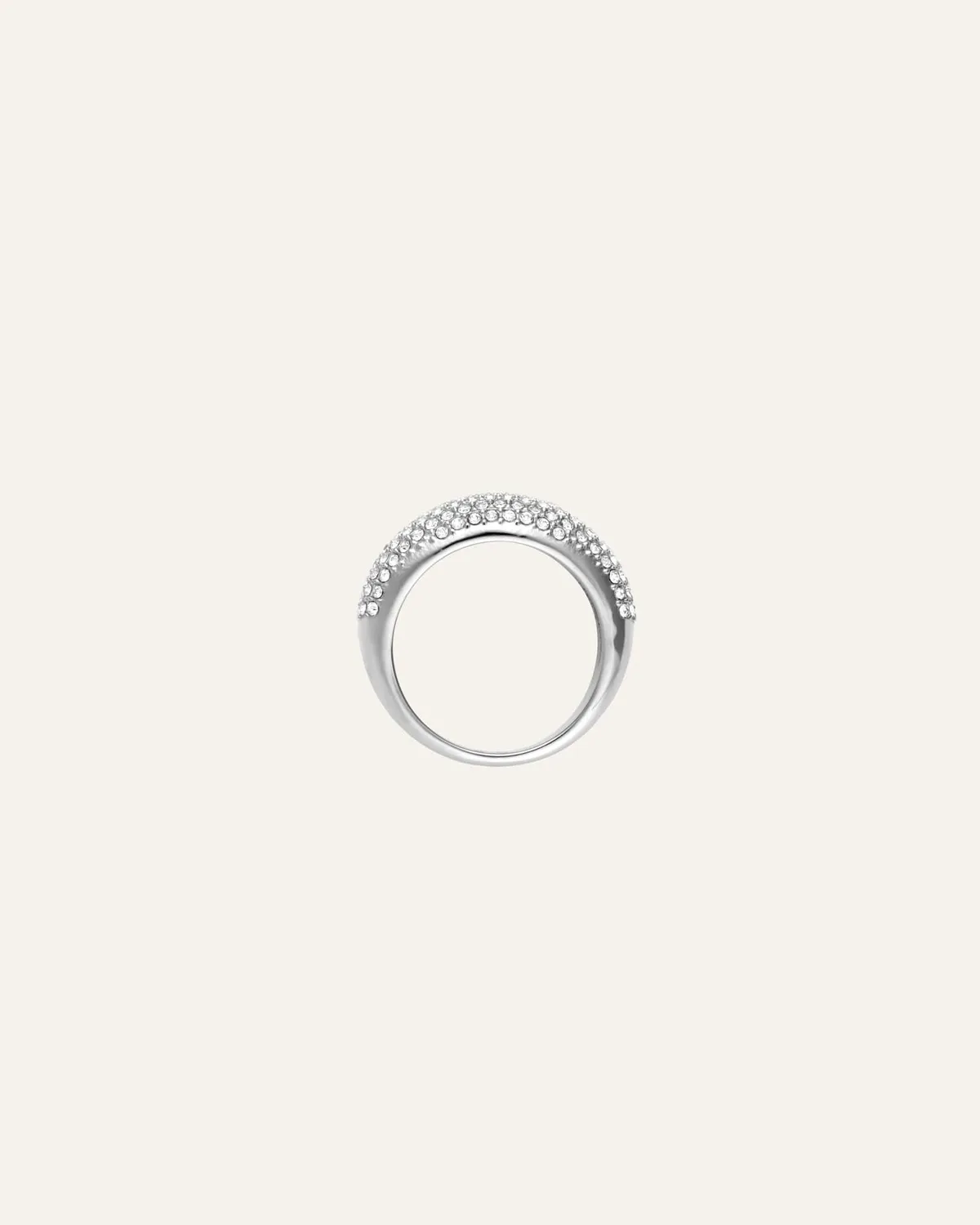 Mockberg Treasure ring sølv bred zirkonia