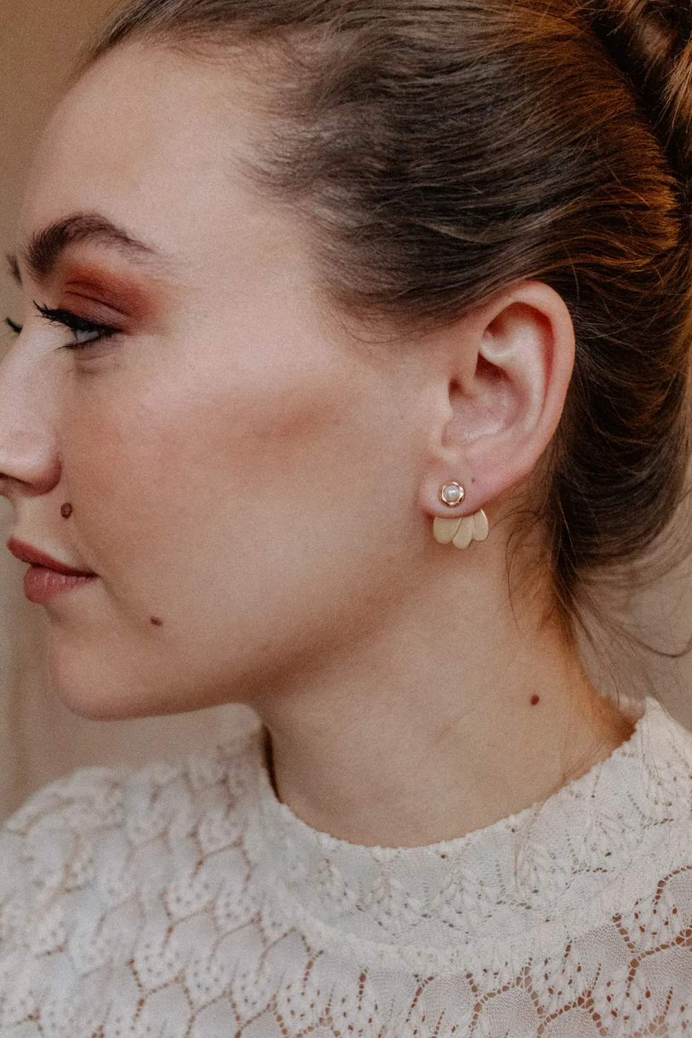 Eremis Eloïse øredobber gullbelagt 18 karat