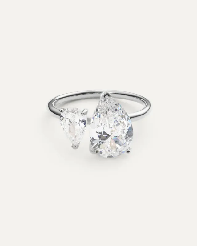 Mockberg Aurélie Steel Ring ring sølv cz