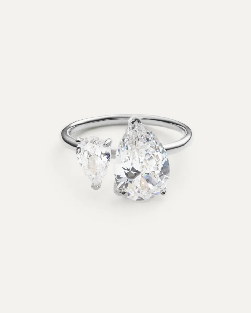 Mockberg Aurélie Steel Ring ring sølv cz
