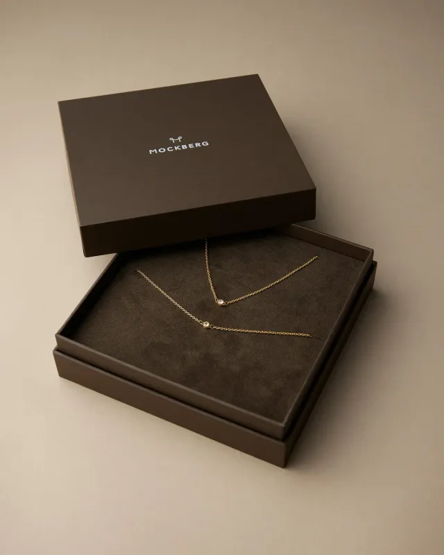 Mockberg Thin Sparkle Combo smykkesett gull