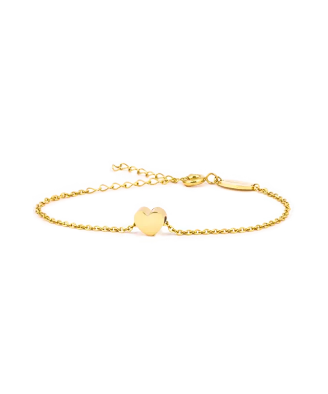 Blomdahl Heart armbånd gull 14–19 cm