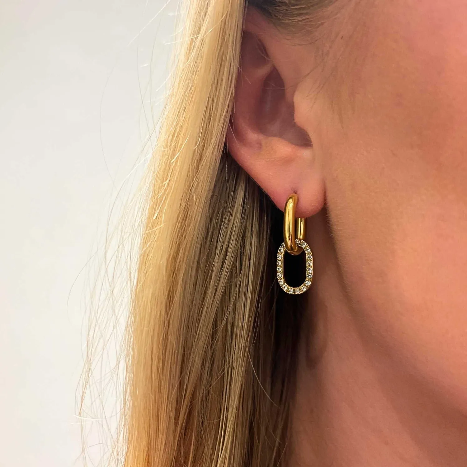 Mea Nani Stay Linked øredobber 18K gull PVD