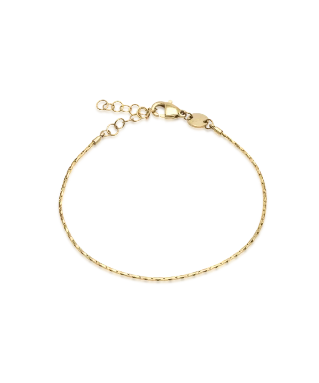 Blomdahl Flat Chain armbånd gull 15,5–19 cm