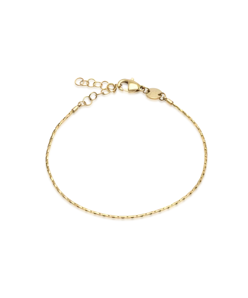 Blomdahl Flat Chain armbånd gull 15,5–19 cm