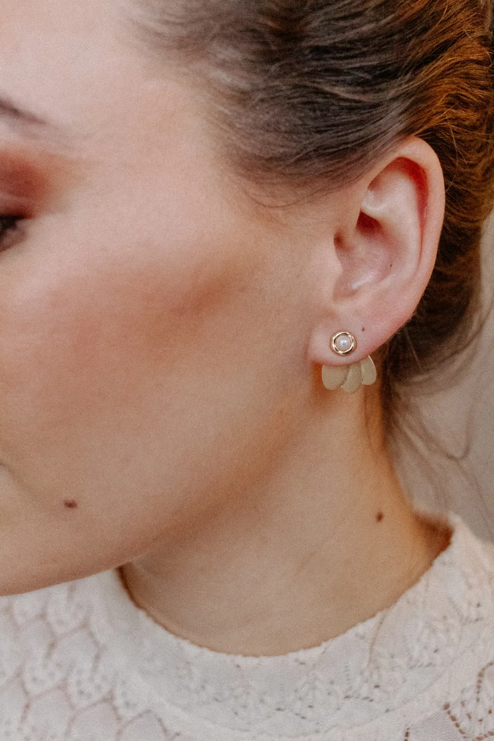 Eremis Eloïse øredobber gullbelagt 18 karat