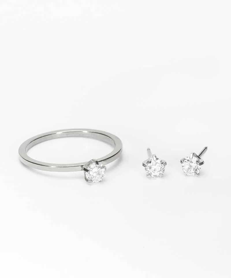 Blomdahl Tiffany Precious ring CZ white titan 16 mm