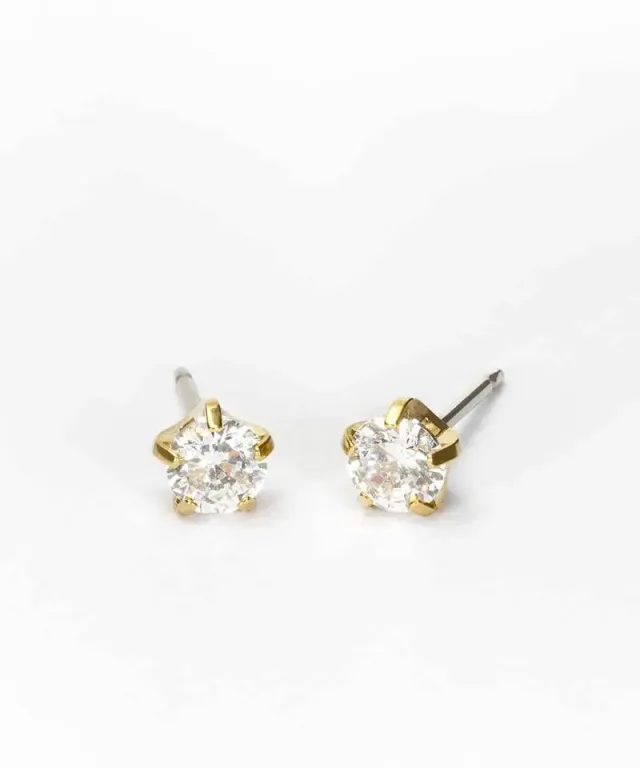 Blomdahl Tiffany Precious øredobber 5 mm CZ White gull