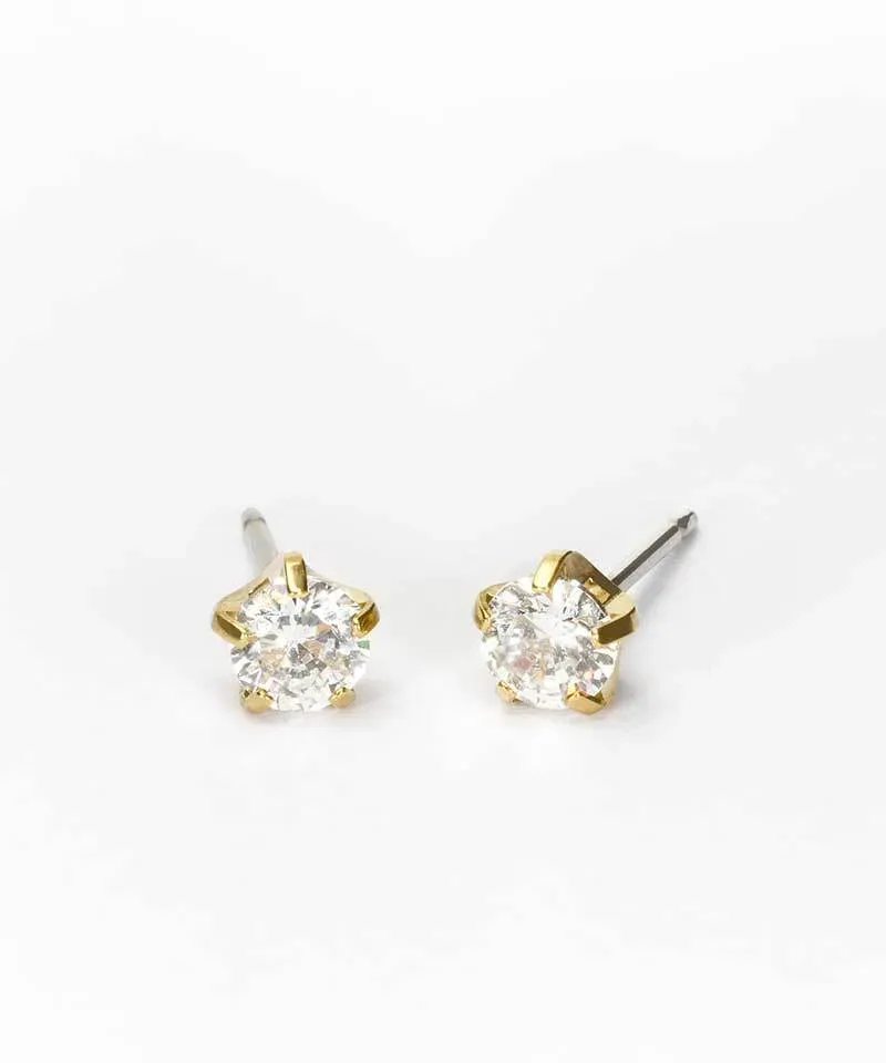 Blomdahl Tiffany Precious øredobber 5 mm CZ White gull
