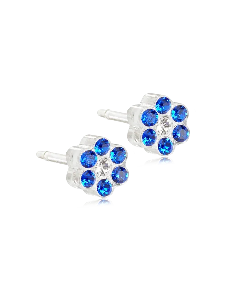 Blomdahl Daisy øredobber 5 mm plast Sapphire