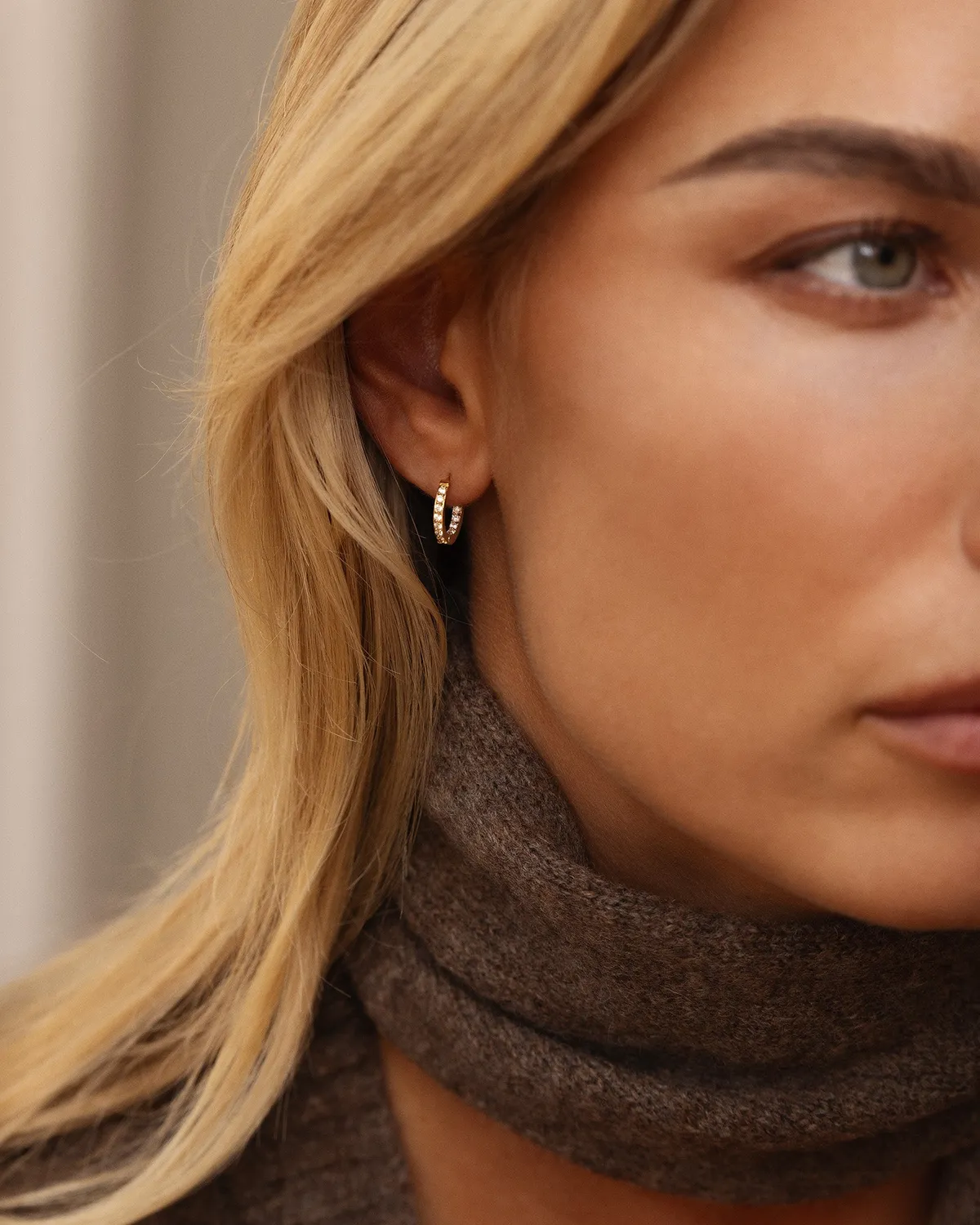 Mockberg Sparkle Small Hoops øredobber gull 13 mm