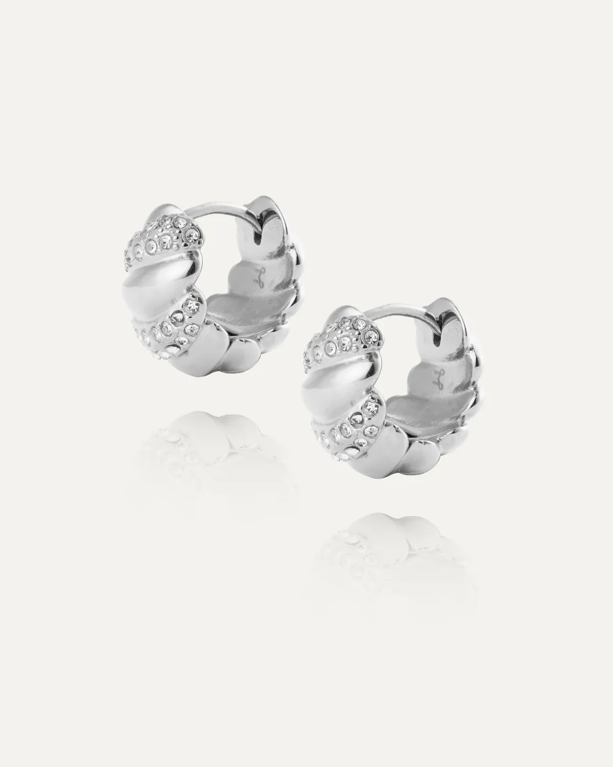 Mockberg Noela Medium Hoops øredobber 19 mm sølv
