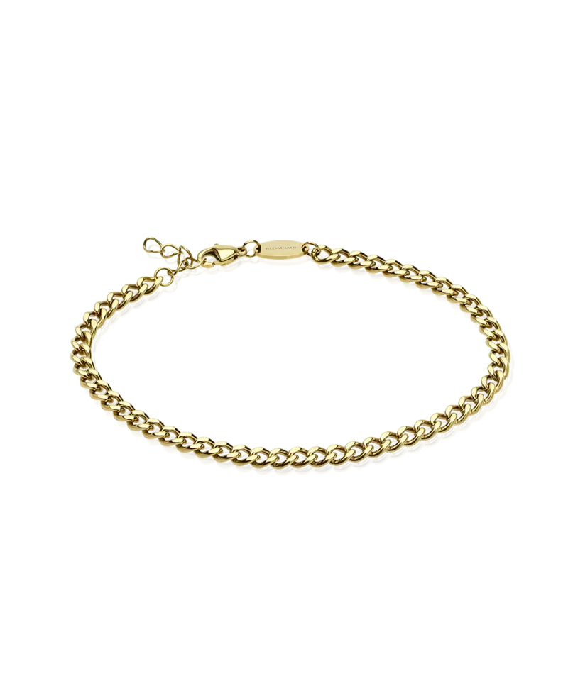 Blomdahl Curb Link armbånd gull 15,5–19 cm stål