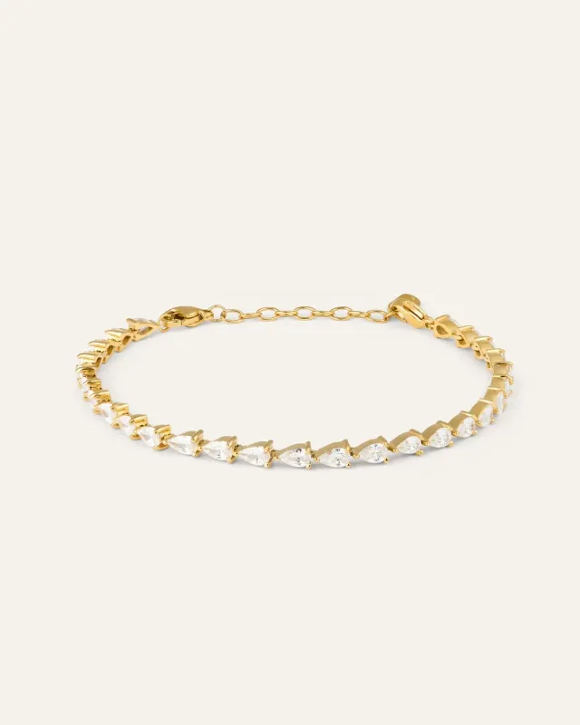 Mockberg Zina armbånd gull Medium zirkonia