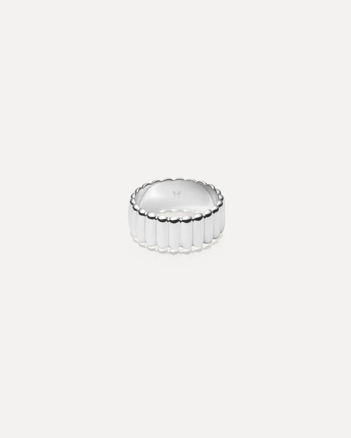 Mockberg Chic Ribbed Ring ring sølv vanntett