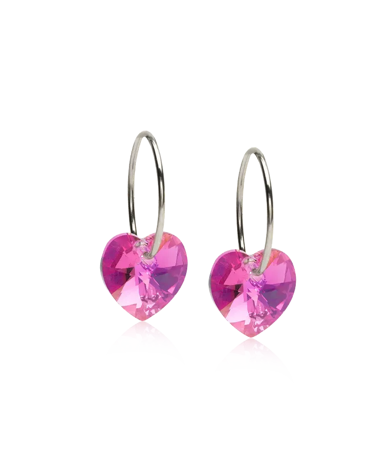 Blomdahl Ear Ring 14 mm Pendant Heart ørering titan Rose