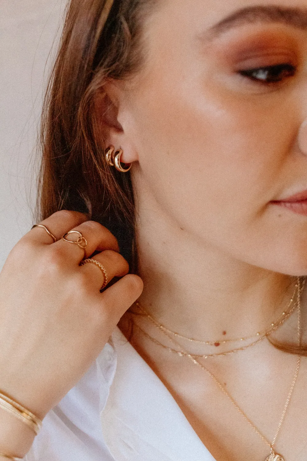 Eremis Amandine ring gullbelagt 18 karat