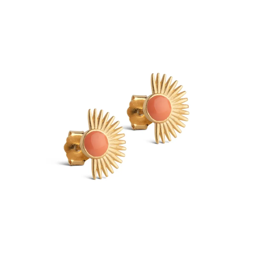 Enamel Soleil øredobber light coral 11 mm