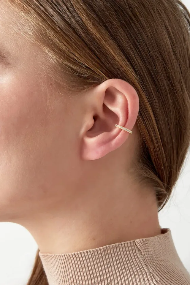 Mea Nani Glow Line ear cuff gull 14K uten hull