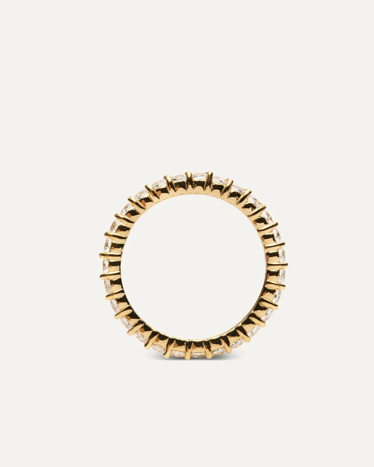 Mockberg Colette Gold Ring gullring stål med zirkonia