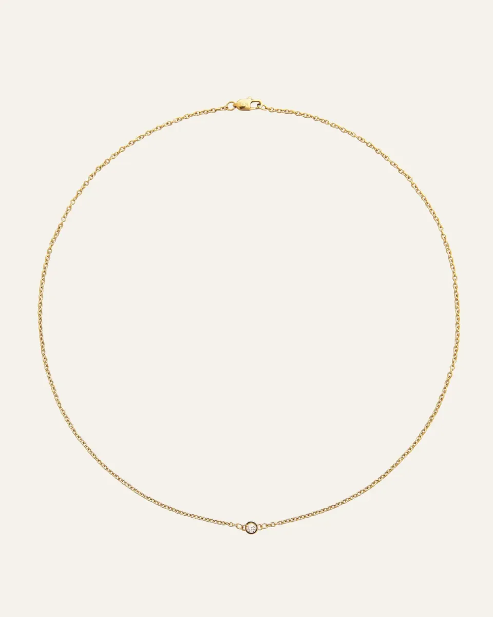 Mockberg Thin Sparkle Necklace halskjede gull vanntett