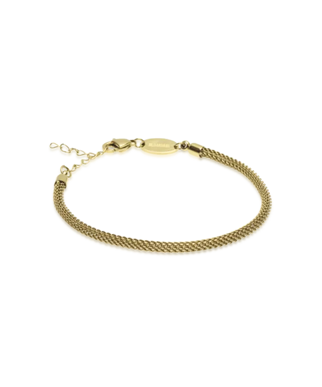 Blomdahl Round Mesh armbånd gull 15,5–19 cm nikkelfritt