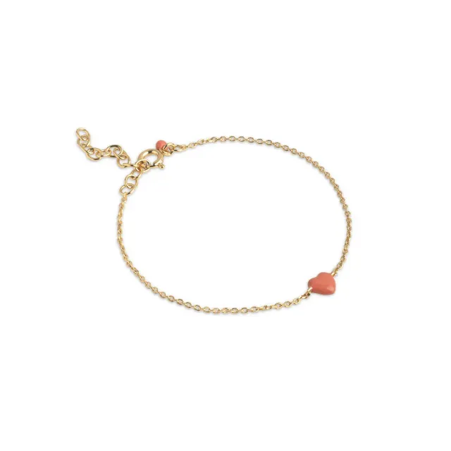 Enamel Amore armbånd emalje Light Coral 15+3 cm
