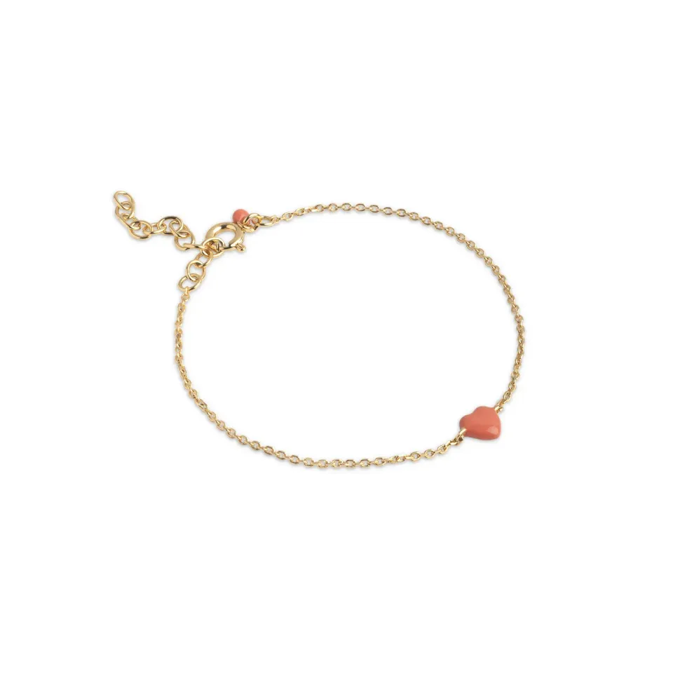 Enamel Amore armbånd emalje Light Coral 15+3 cm