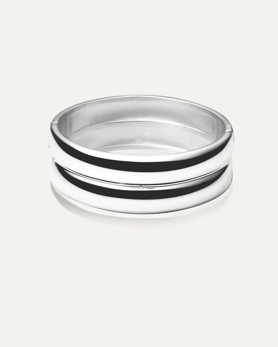 Mockberg Rebel Double Bangle arm 22 mm sølv