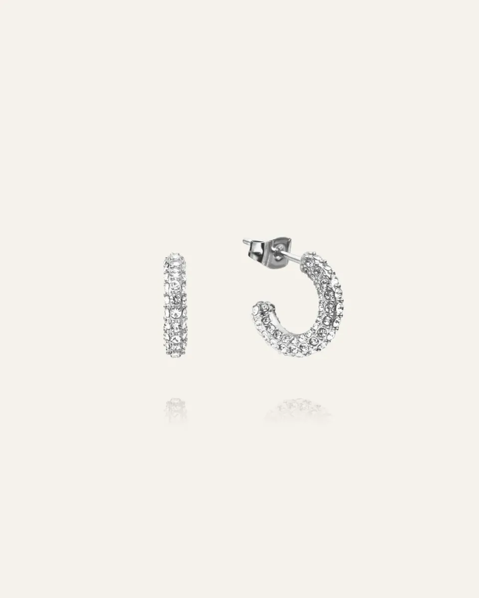 Mockberg Pavé Eternal Small øredobber sølv 14 mm