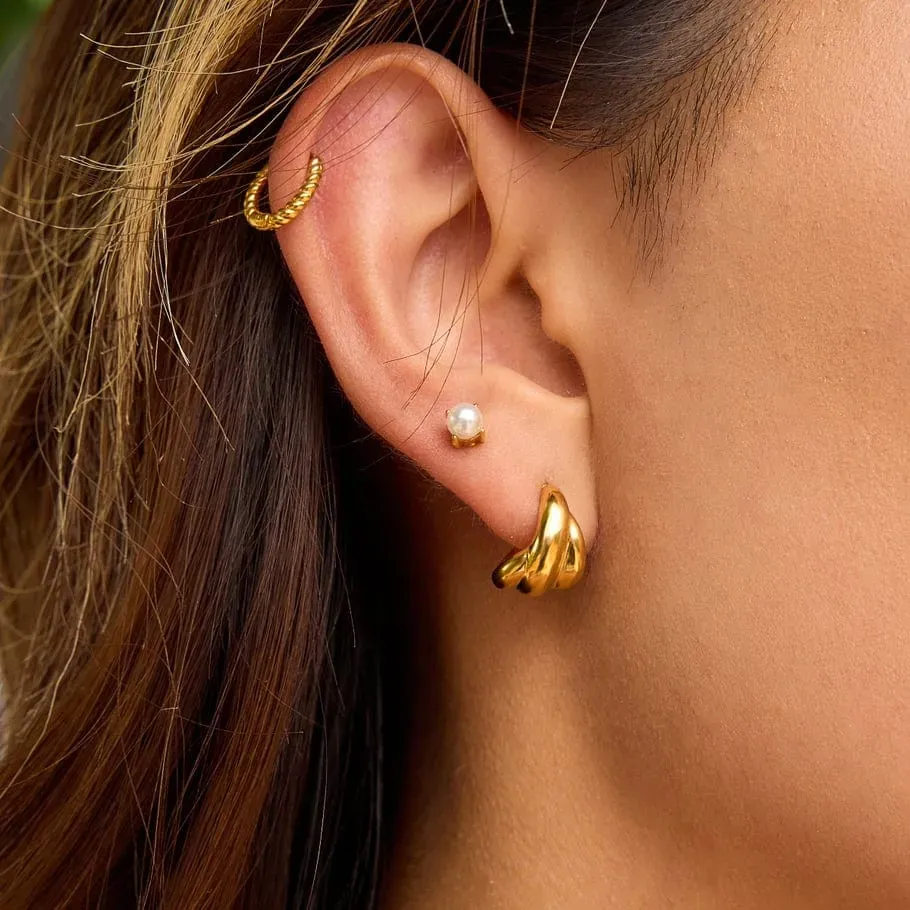 Everyday Glow Mini Hoops 18K gullbelagt twist