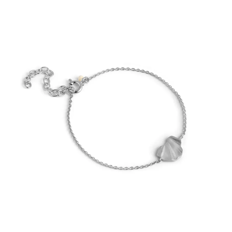 Enamel Wave armbånd 15+4 cm sølv