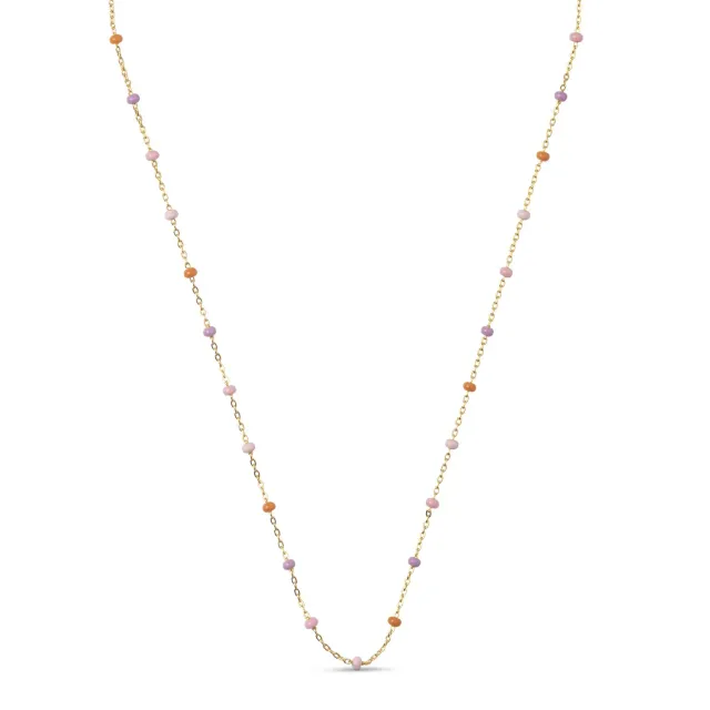 Enamel Lola halskjede blush 38 + 2 + 2 cm
