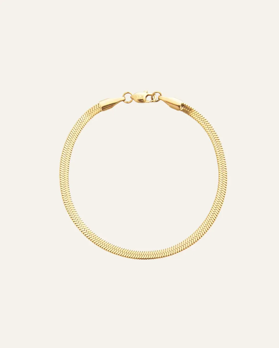 Mockberg Thin Snake Bracelet armbånd gull 3mm