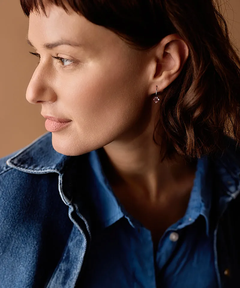 Blomdahl Bicone Ear Ring øredobber 14 mm light rose titan
