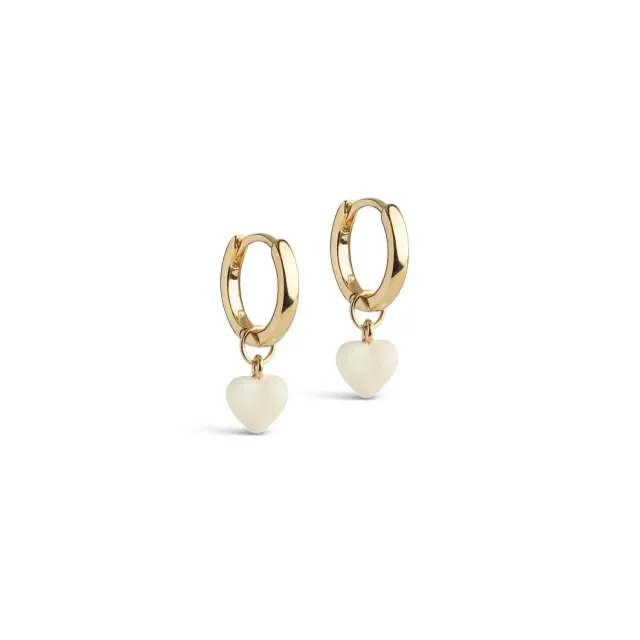 ENAMEL Copenhagen Amore Hoops øredobber Daisy gull 20x7 mm