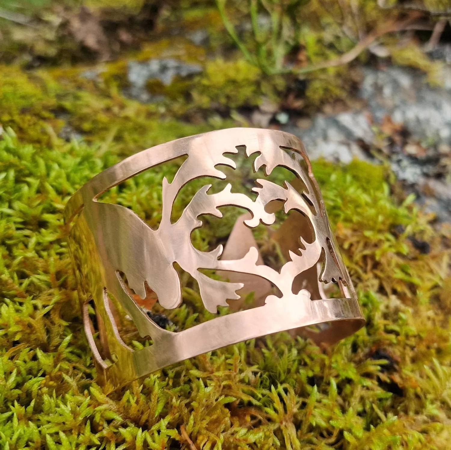 Kunstnerbonden Reindeer Love armbånd i kobber 19 cm
