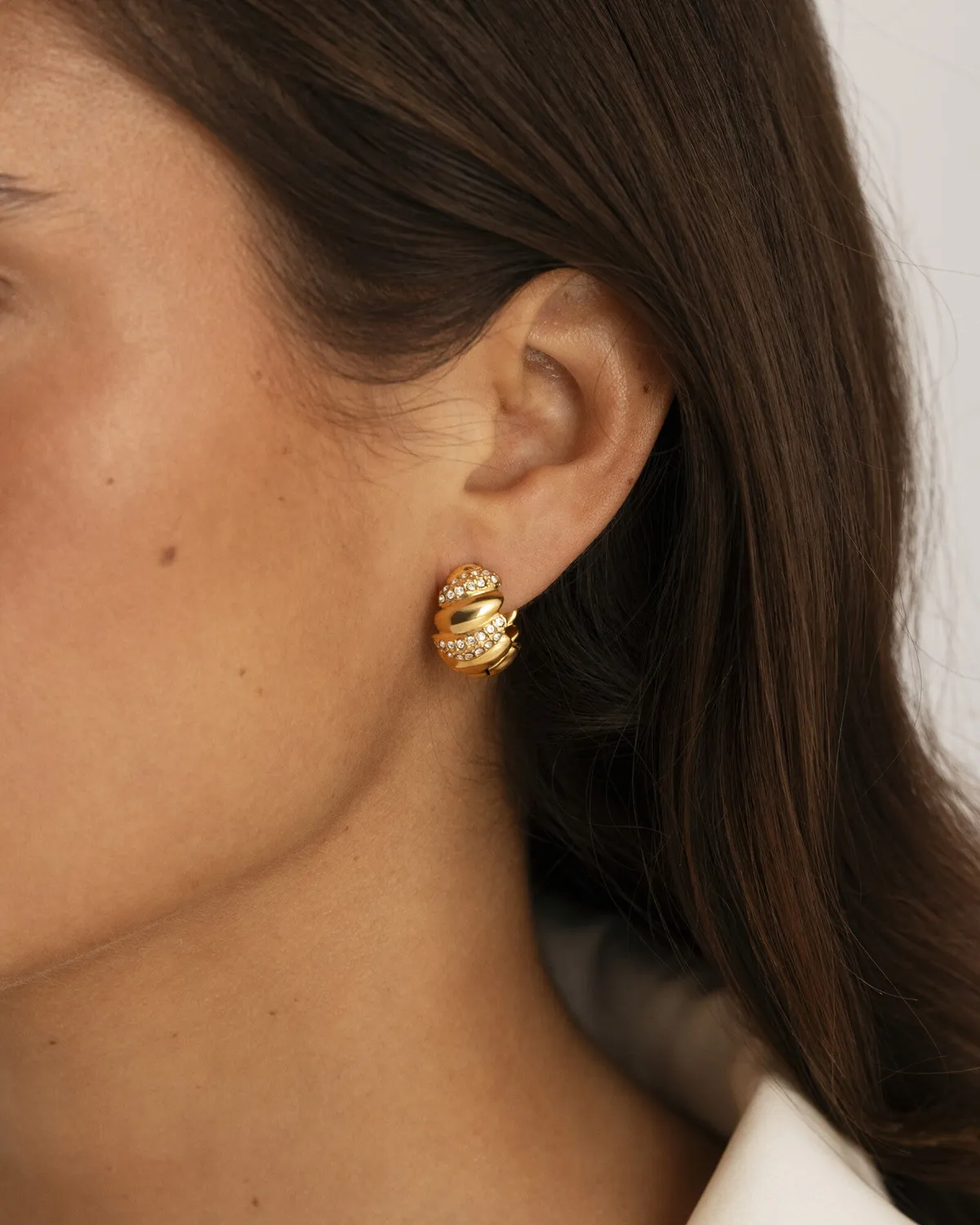 Mockberg Noela Medium Hoops øredobber gull 19 mm