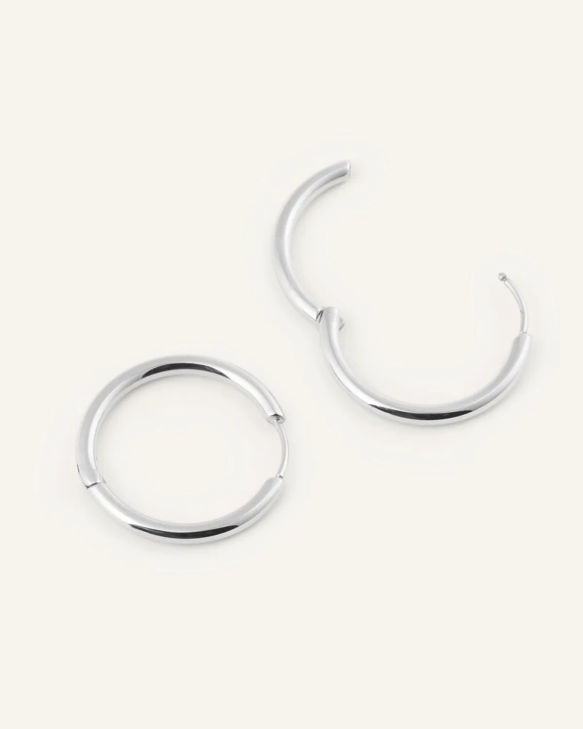 Mockberg Slim Large Hoops øredobber sølv 20 mm