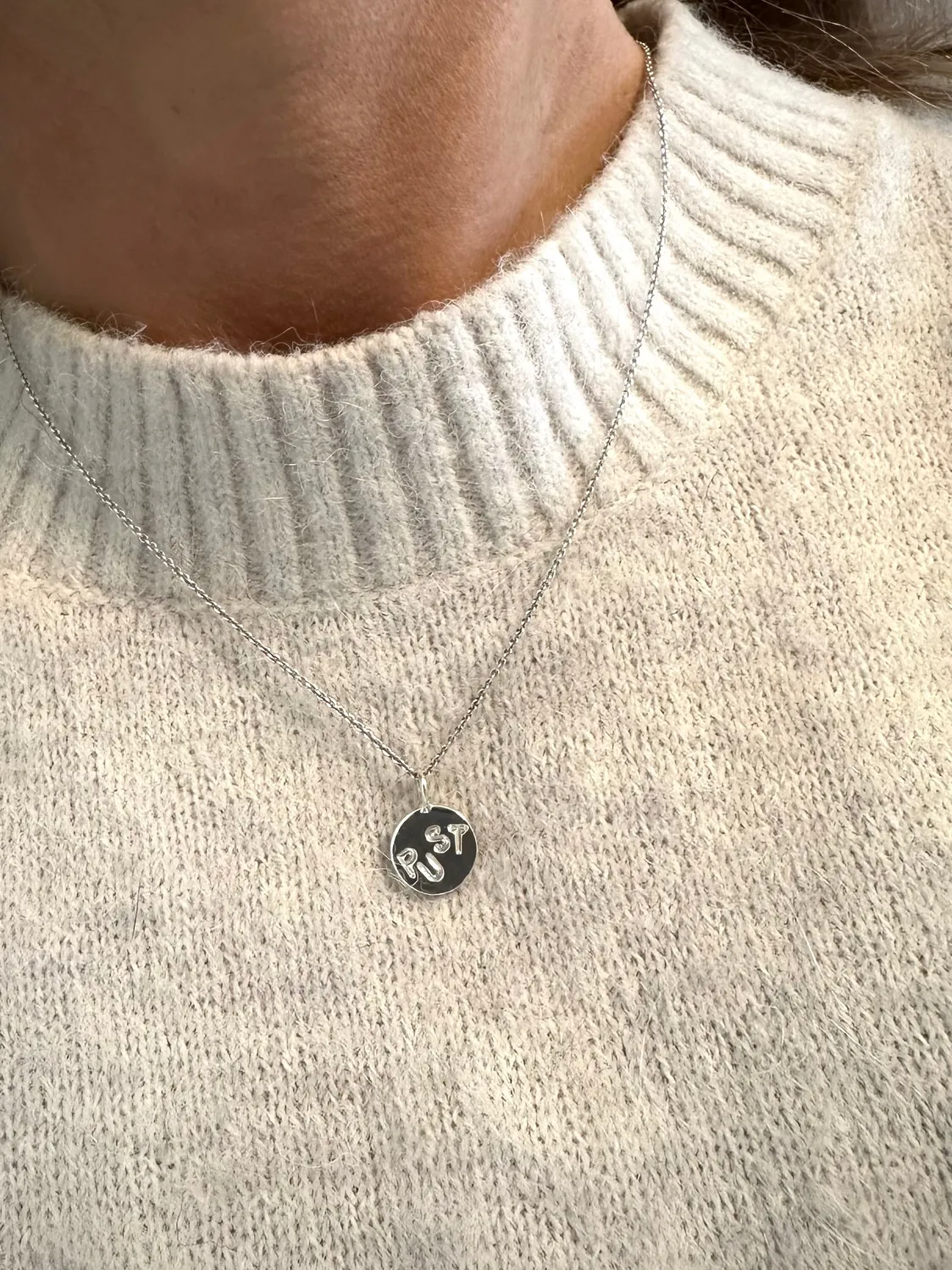 Sivia Pust anheng sølv 12 mm