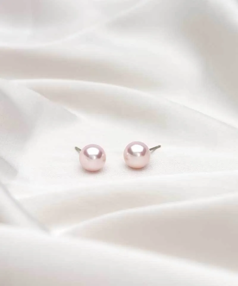 Blomdahl Pearl øredobber light rose titan nikkelfrie