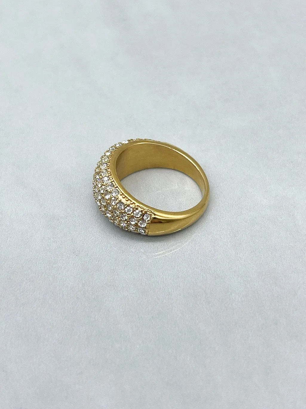 Mea Nani Dome ring gull pavé str 16-17
