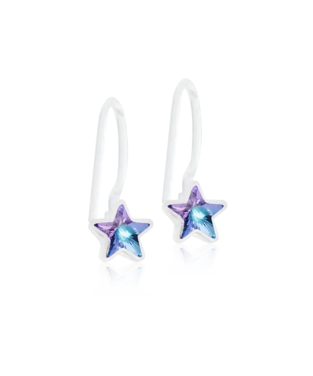 Blomdahl Pendant Fixed Star øredobb 6 mm lilac